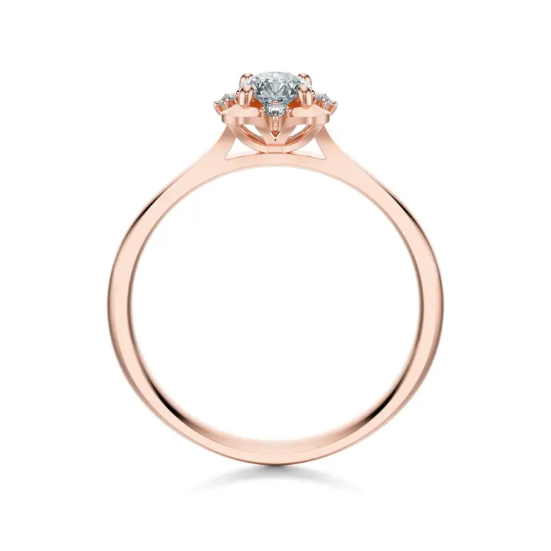 Pierścionek z różowego złota z diamentami AJPZ_139